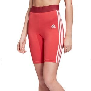 Adidas Red 3-Stripes Bike Shorts